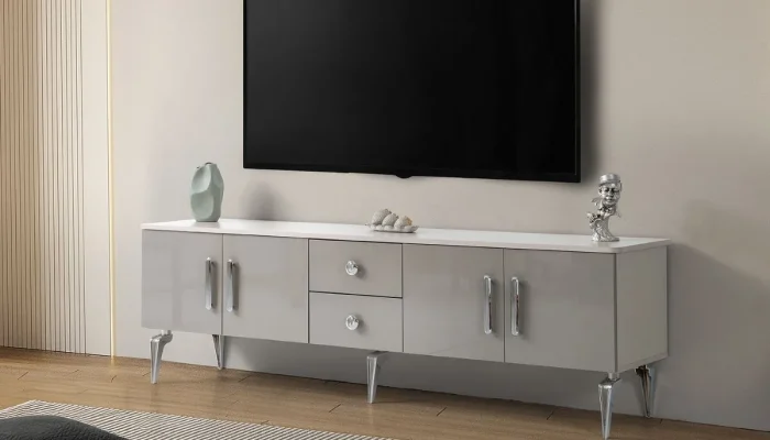 Hazal modern TV sehpası ve uyumlu dekorasyon seti