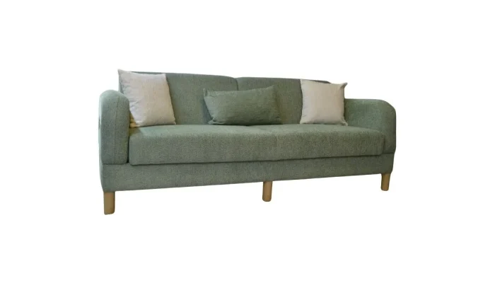 Elif Oturma Grubu açık yeşil puffy kumaş kanepe Fırat Mobilya taksit imkanı.