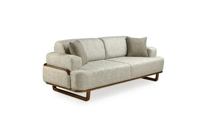 Venedik koltuk takımı modelinin kol kısmına entegre edilmiş ahşap detayı